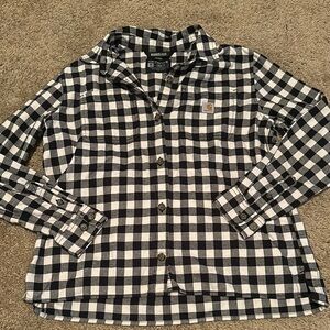 Carhartt Black and White Checkered Button Up Shirt 🧡